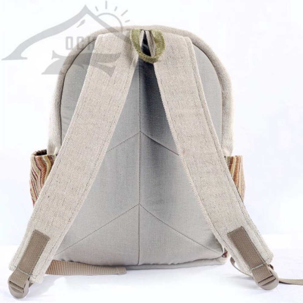 Handmade Multi Pocket Hemp Backpack - Picture 2 of 6